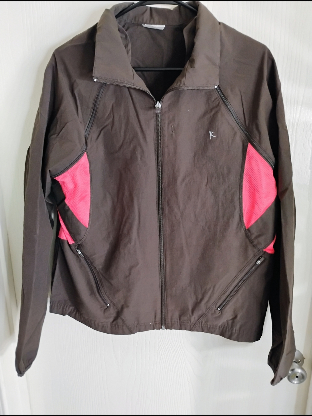 Danskin Now Brown Jacket with Pink Panels